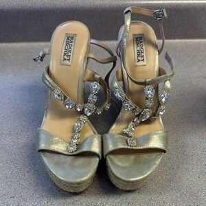 Badgley Mischka Gold Glamour Platforms